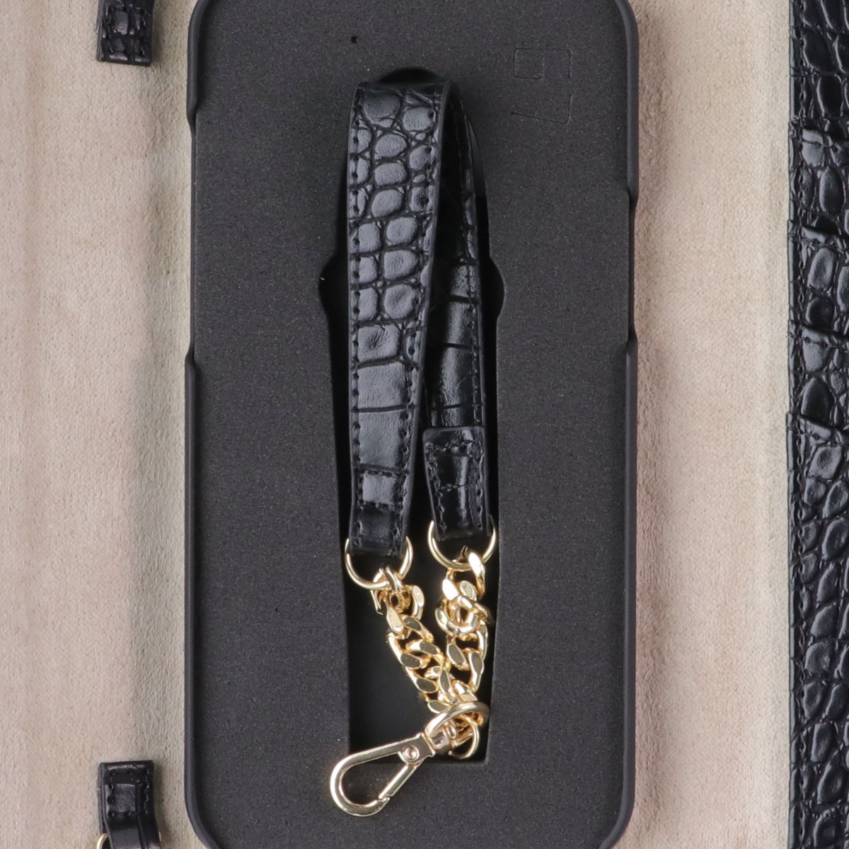 iDeal of Sweden Signature Clutch Case for iPhone 12 Pro Max - Jet Black Croco - New