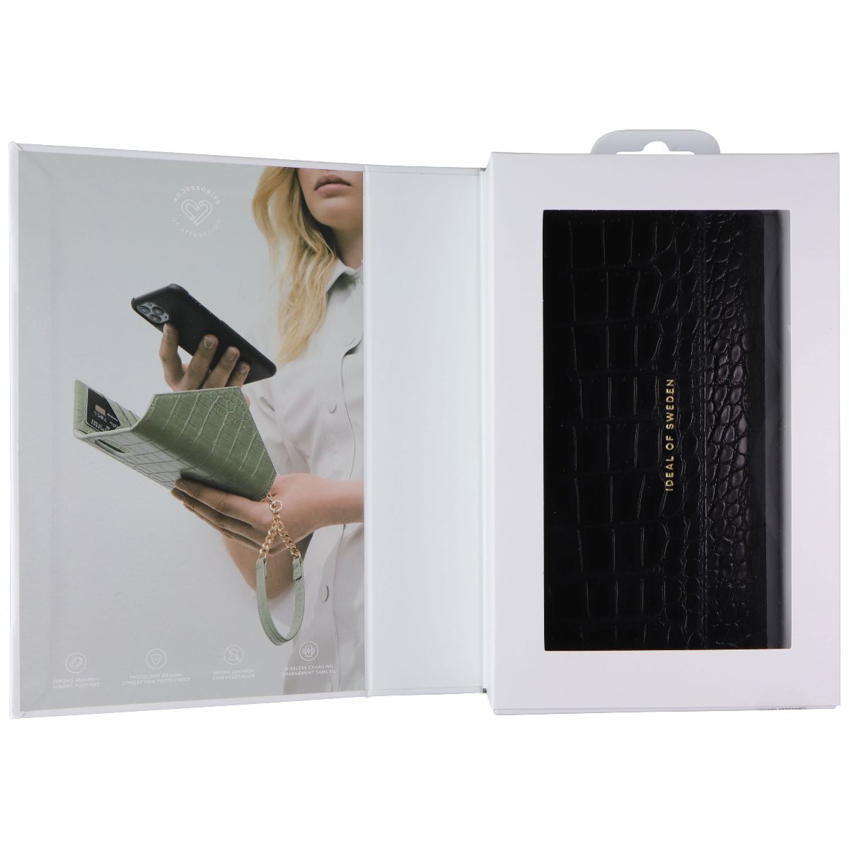 iDeal of Sweden Signature Clutch Case for iPhone 12 Pro Max - Jet Black Croco - New