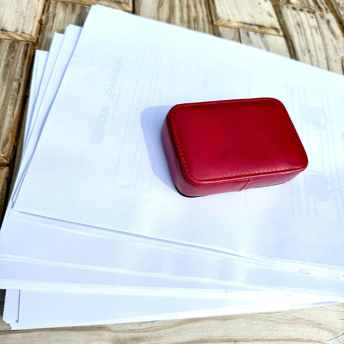 Framed Leather Paperweight