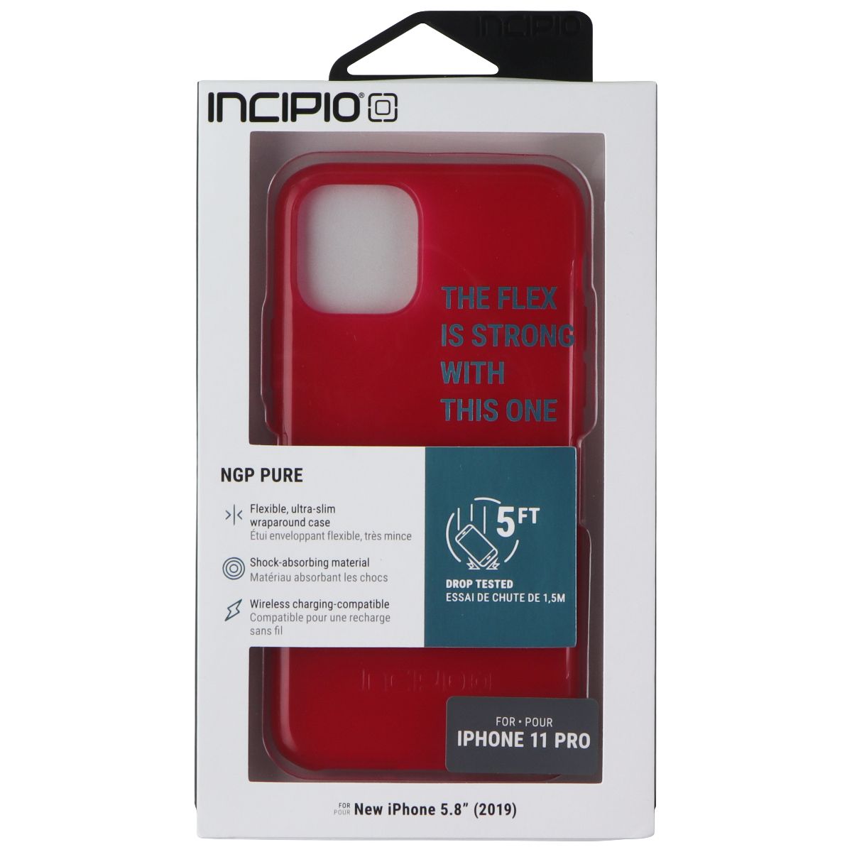 Incipio NGP Pure Series Flexible Gel Case for Apple iPhone 11 Pro - Red - New