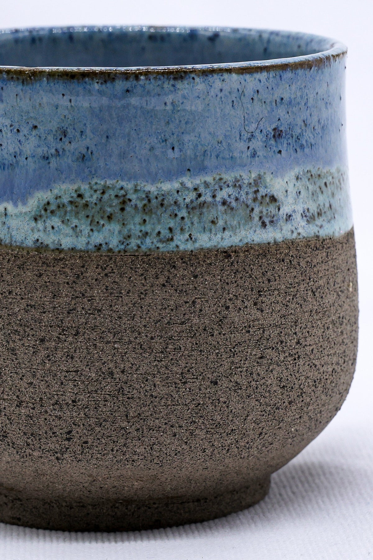Blulume Tazza Handmade Ceramic Smoked Grey Stoneware Short Cup