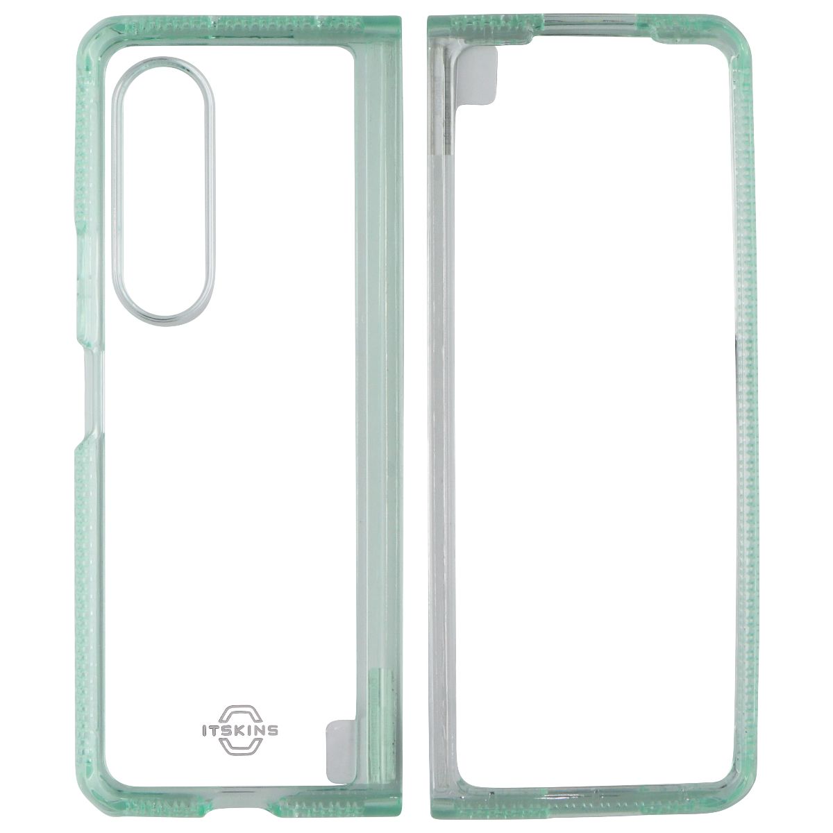 iTSKINS Hybrid R // Clear Case for Samsung Galaxy Z Fold3 5G - Green/Clear - New