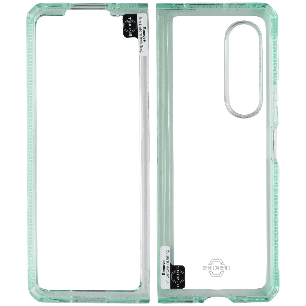 iTSKINS Hybrid R // Clear Case for Samsung Galaxy Z Fold3 5G - Green/Clear - New