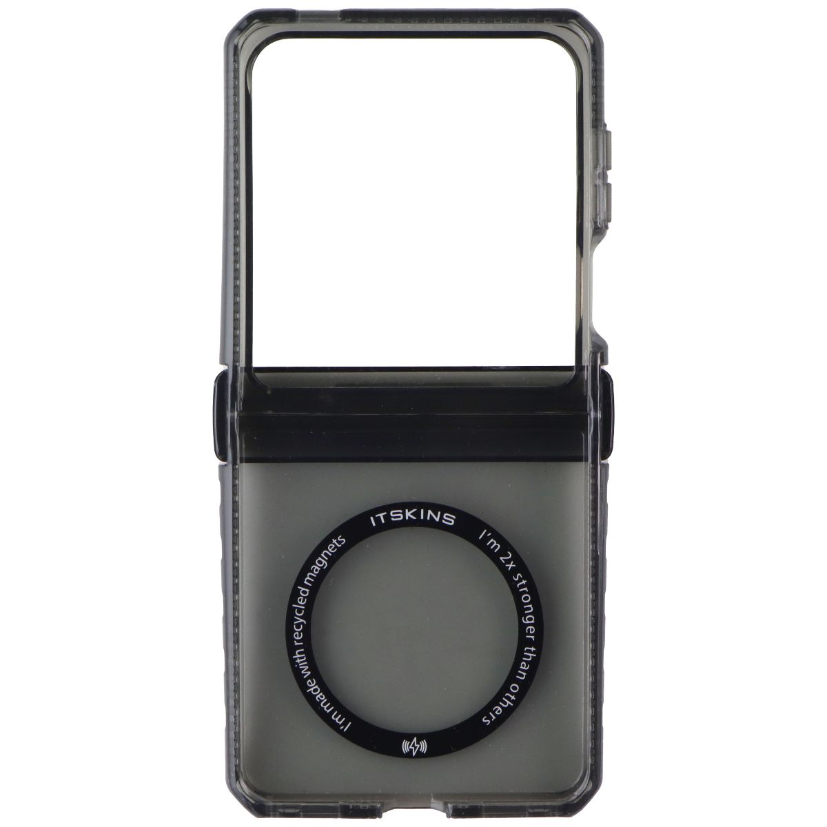 ITSKINS Hybrid R Clear Hinge Magnetic Case for Samsung Galaxy Z Flip7 - Smoke - New