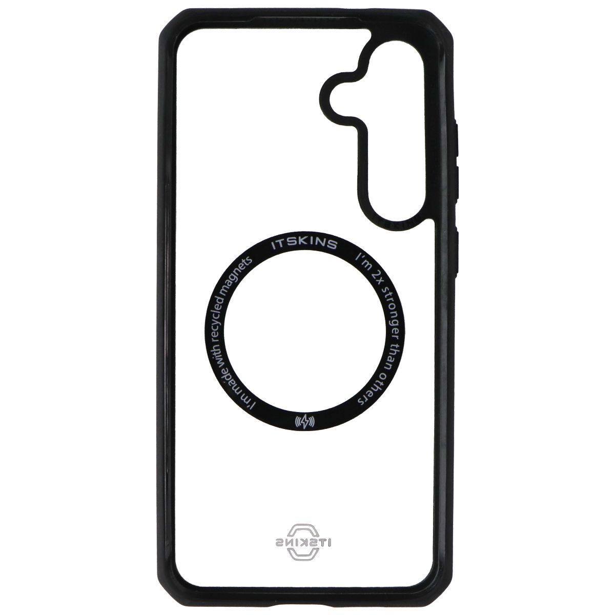 ITSKINS Hybrid_R // Solid Case for Samsung Galaxy S24 Plus - Black / Transparent - New