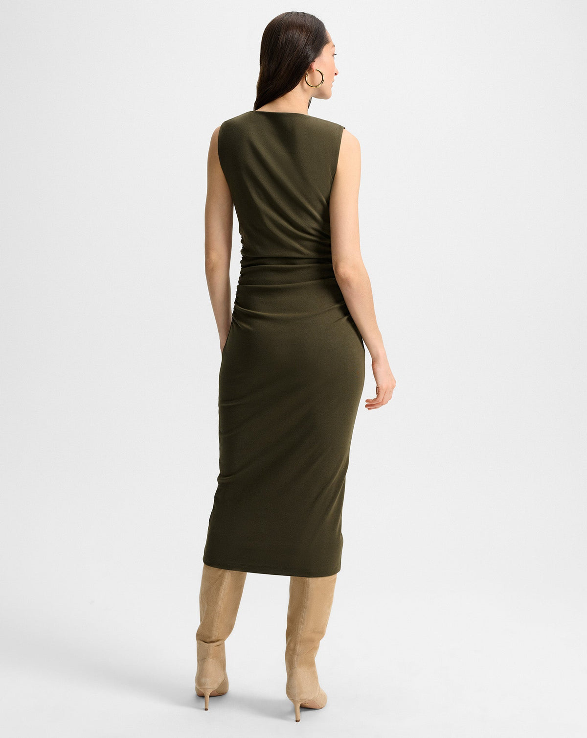 Charissa Stretch-Cotton Midi Dress