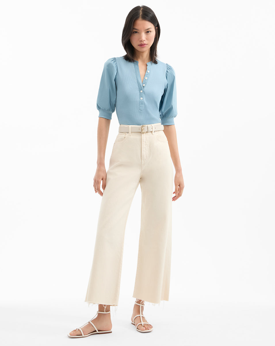 Coralee Puff-Sleeve Tee