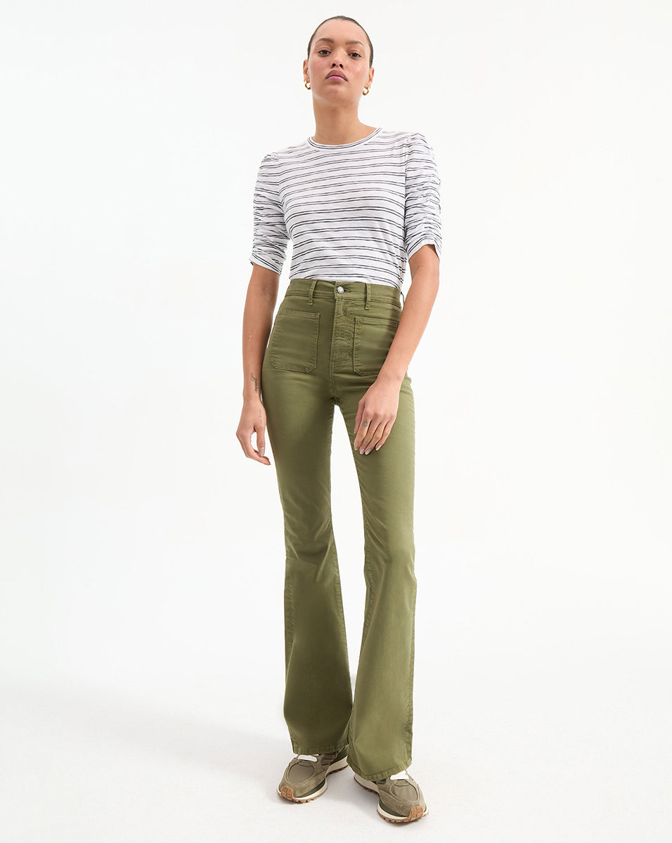 Waldorf Ruched-Sleeve T-Shirt