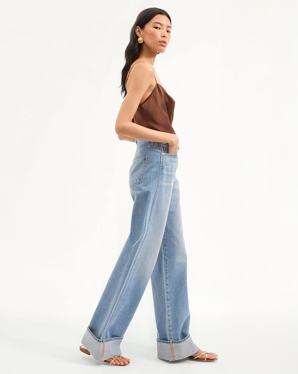 Taylor Cuffed Wide-Leg Jean