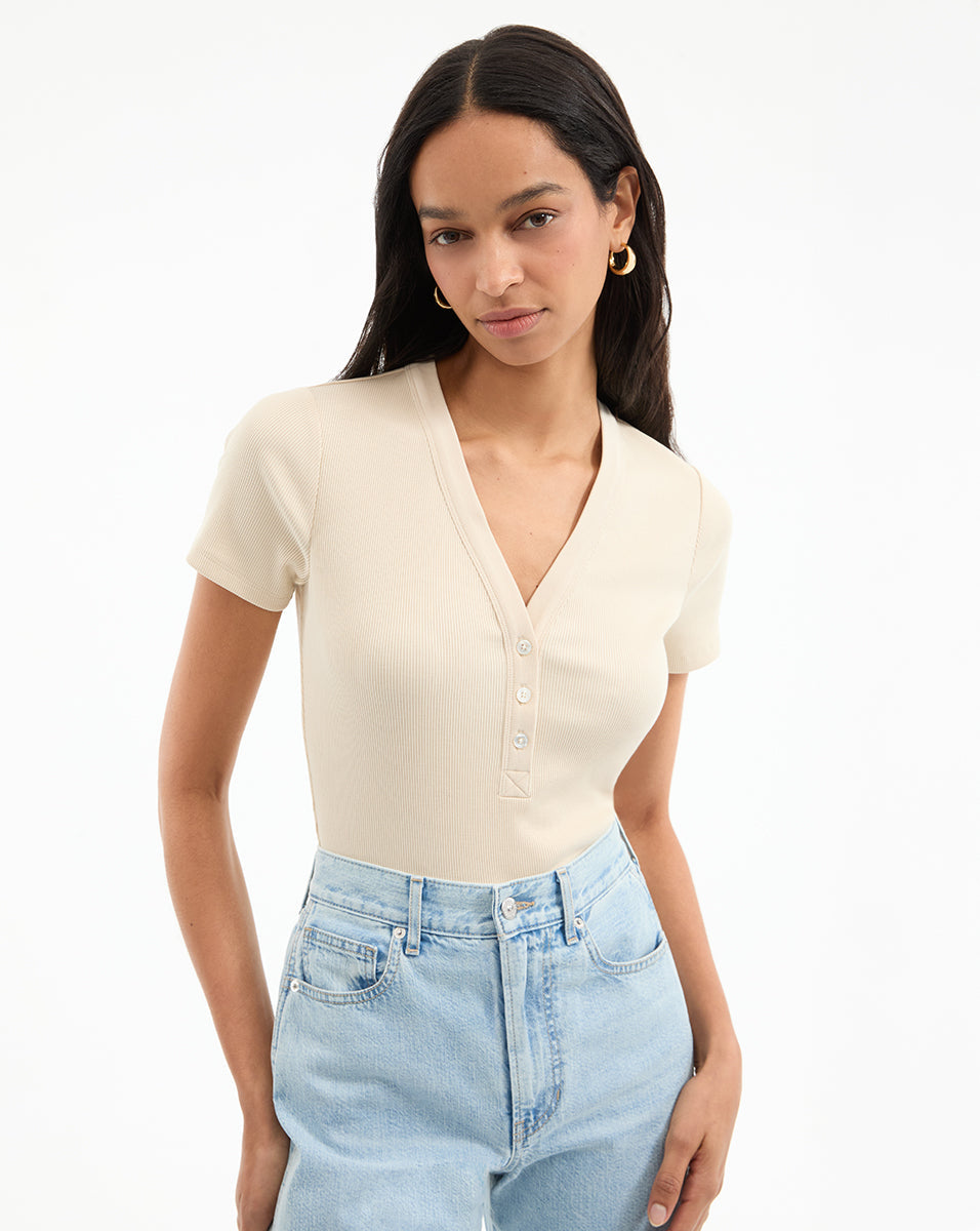 Dekalb Ribbed Henley T-Shirt