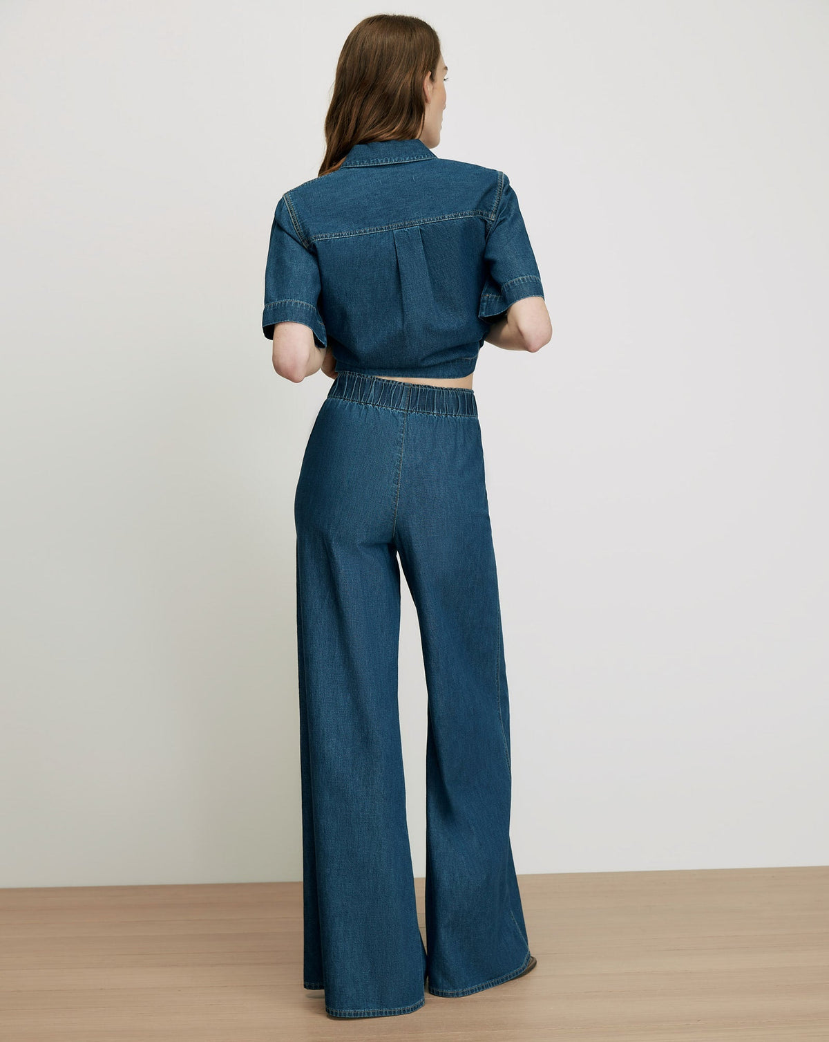 Digby Wide-Leg Chambray Pant