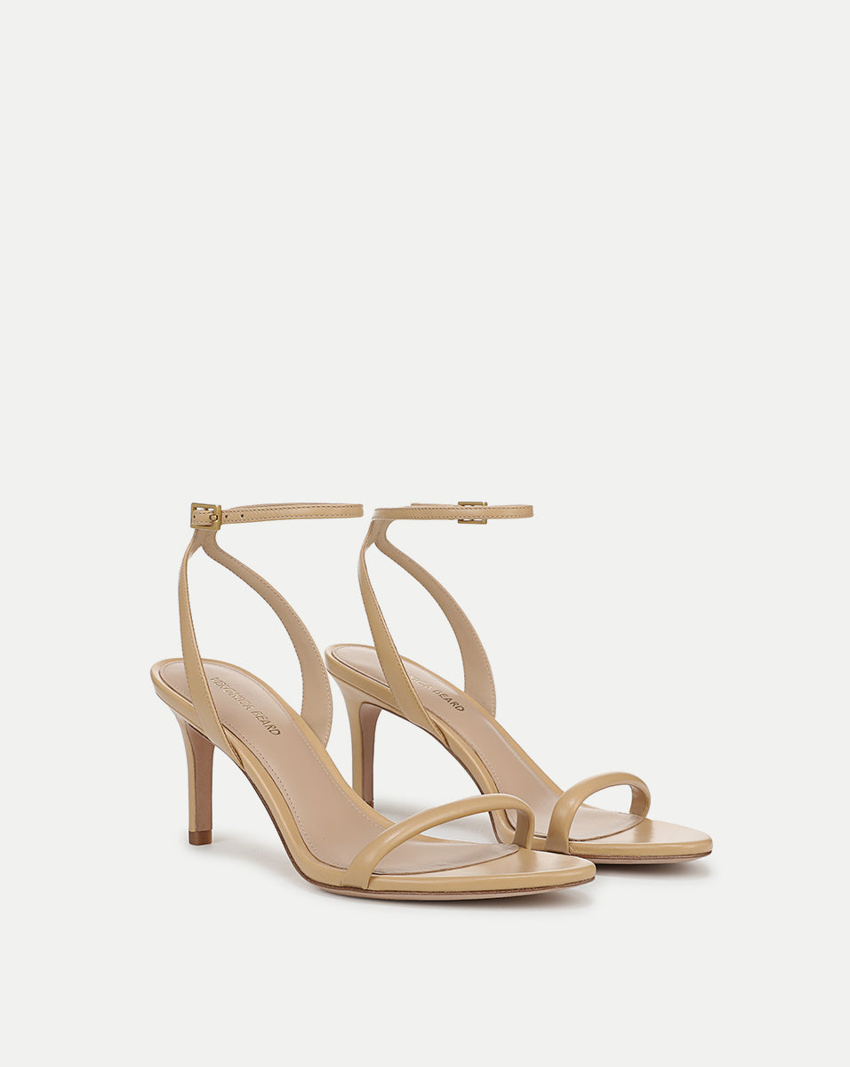 Sylvie Leather Ankle-Strap Stiletto Sandal