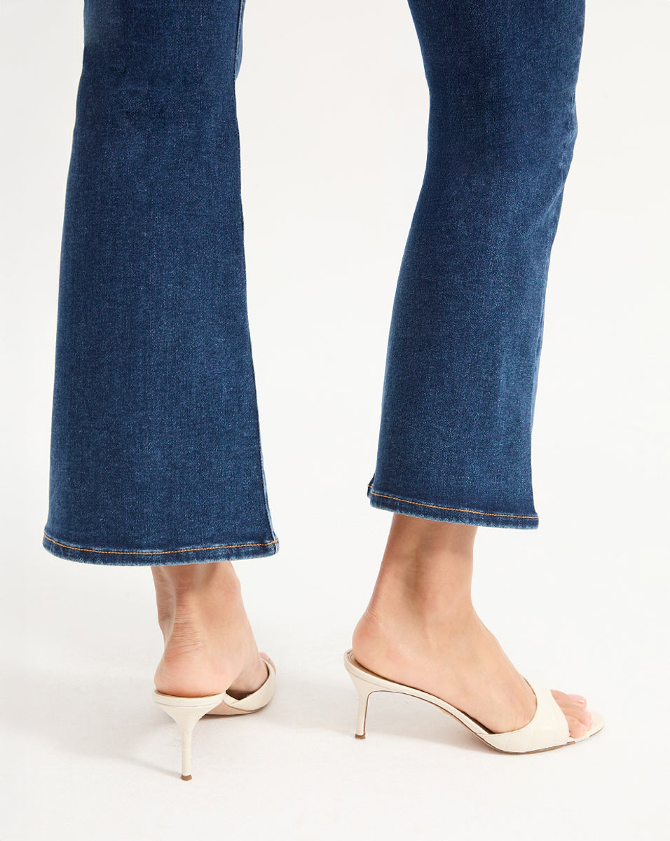 Tia Croc-Embossed Sandal