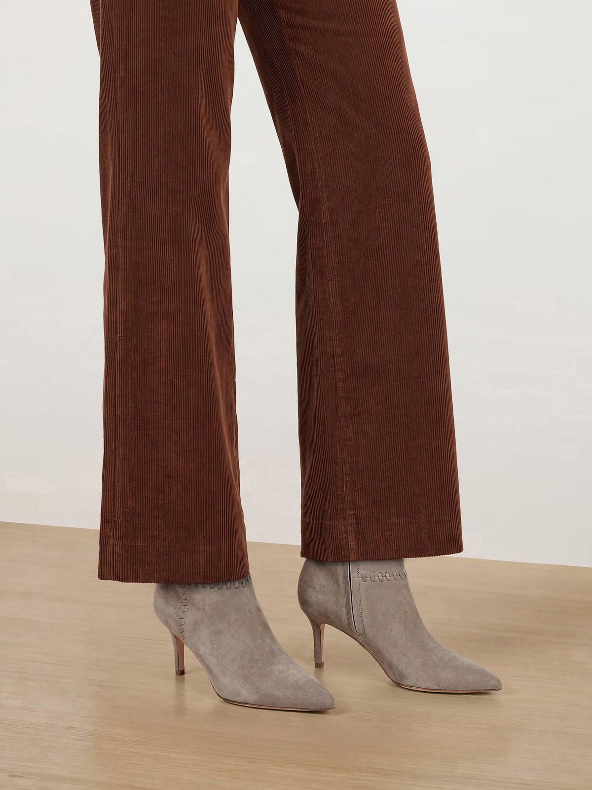 Lisa Whipstitch Mid-Heel Ankle Boot