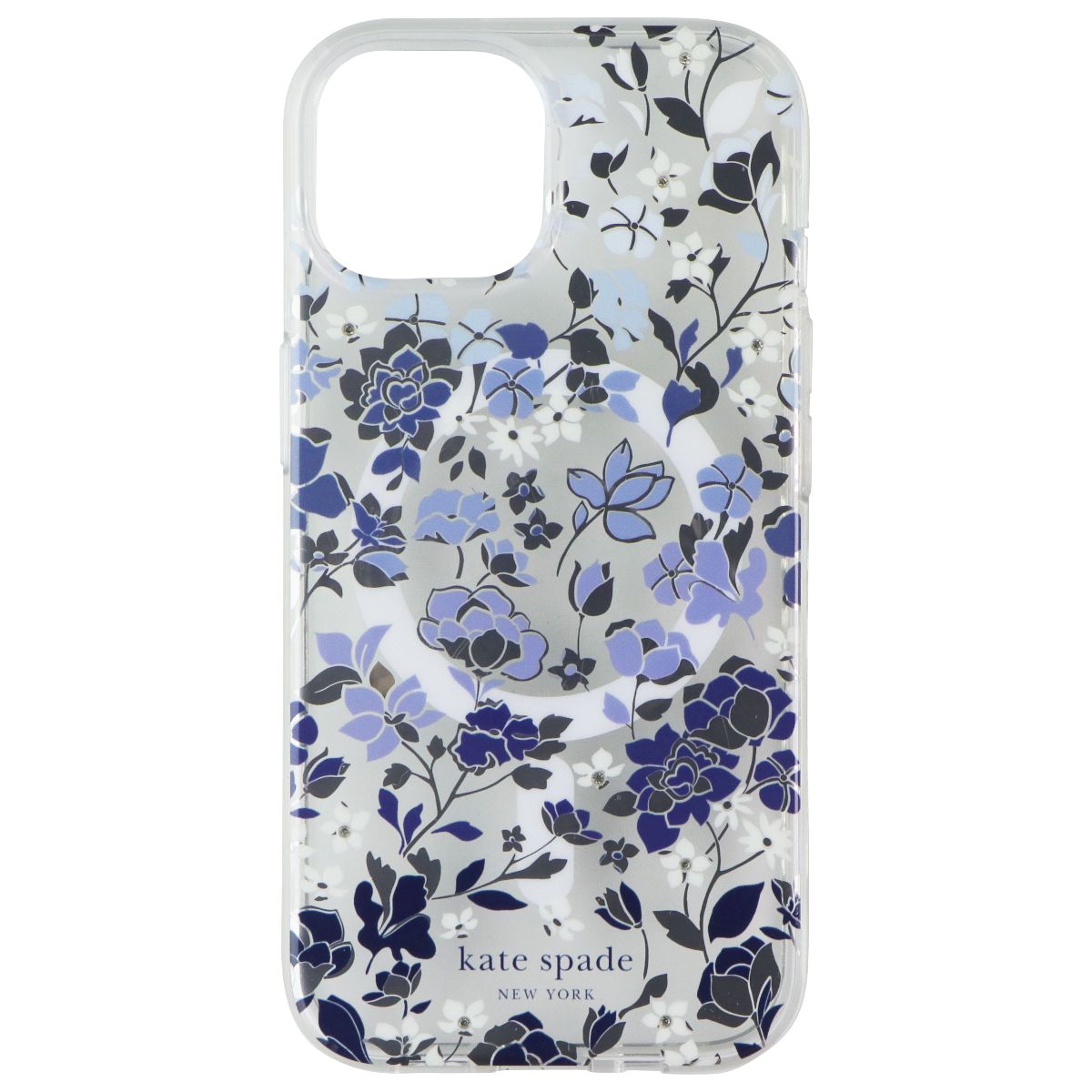 Kate Spade Protective Case for MagSafe for iPhone 16e - Flowerbed Blue Gems - New