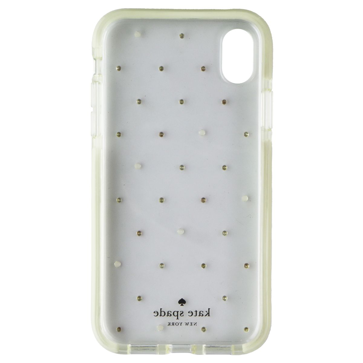 Kate Spade Defensive Hardshell Case for Apple iPhone XR - Clear / Pin Dot Gems - New