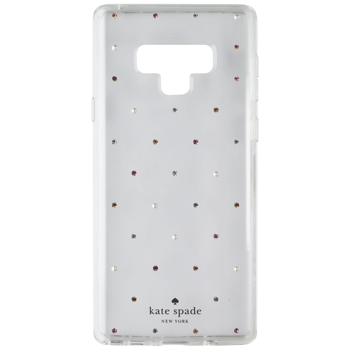 Kate Spade Hardshell Case for Samsung Galaxy Note9 - Clear with Pin Dot Gems - New