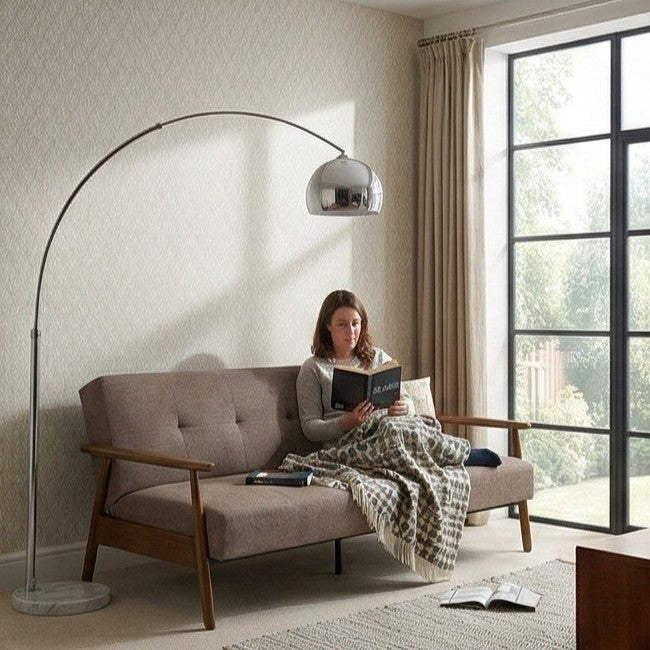 Oslo Mid-Century Modern Tufted Sofa Bed - Oatmeal