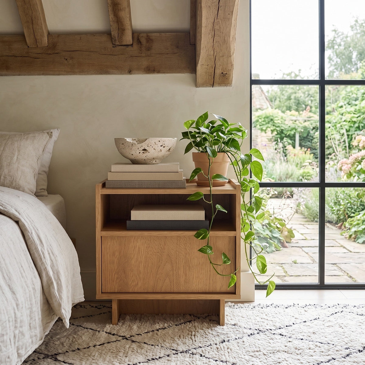 Kanso Oak Bedside Table