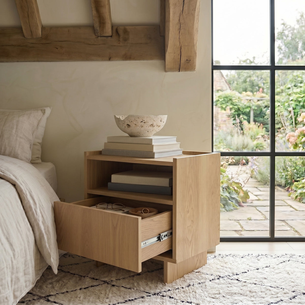 Kanso Oak Bedside Table