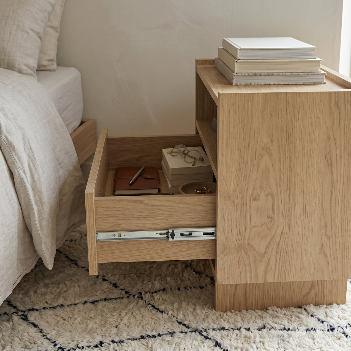 Kanso Oak Bedside Table