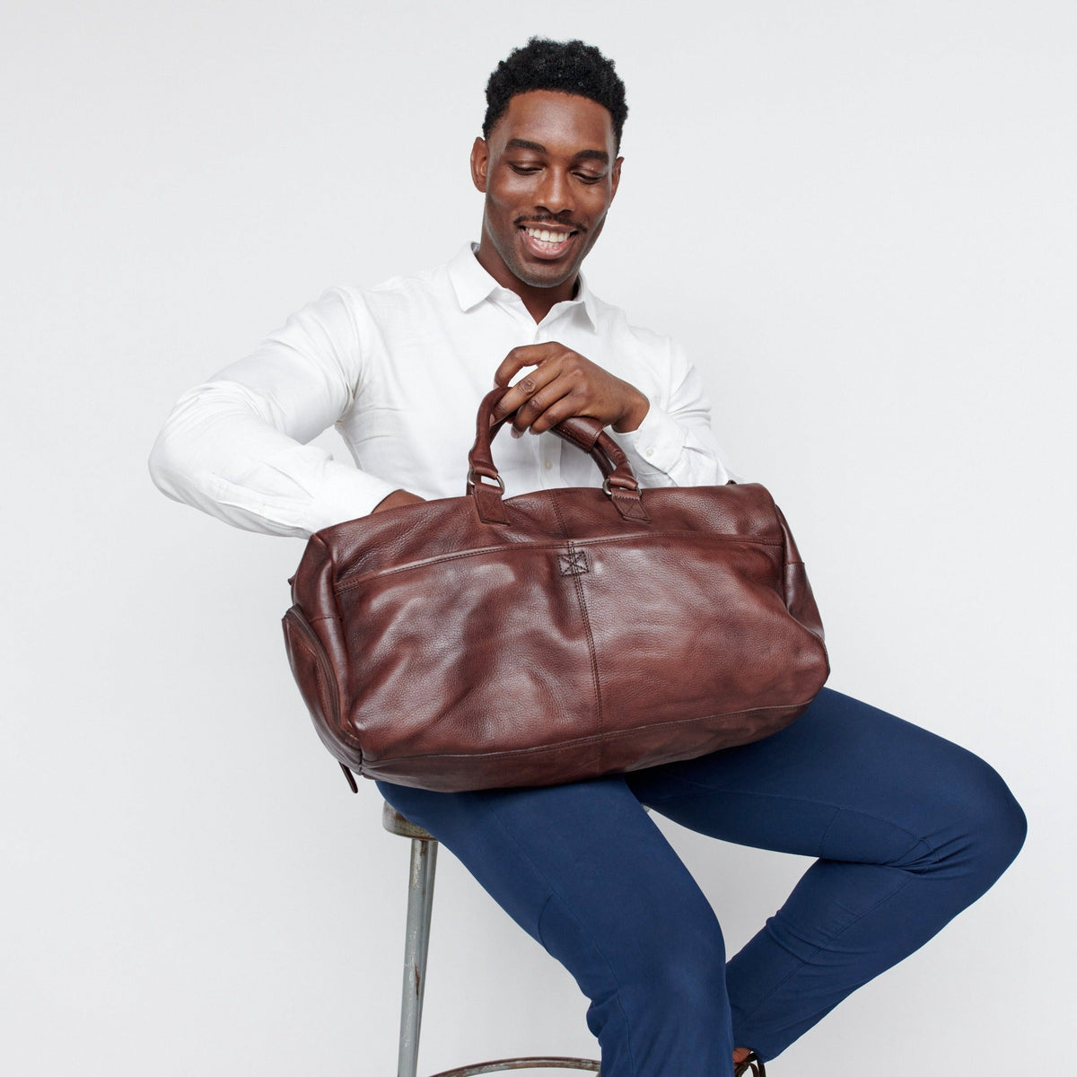 Charleston Leather Duffel Bag