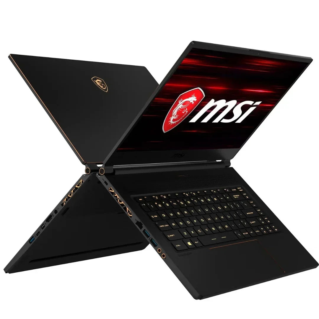 MSI - 15.6" Gaming Laptop - Intel Core i7-8750H - 16GB RAM - NVIDIA GeForce GTX 1070 - 512GB SSD - Matte Black With Gold Diamond Cut - GS65 STEALTH THIN-037