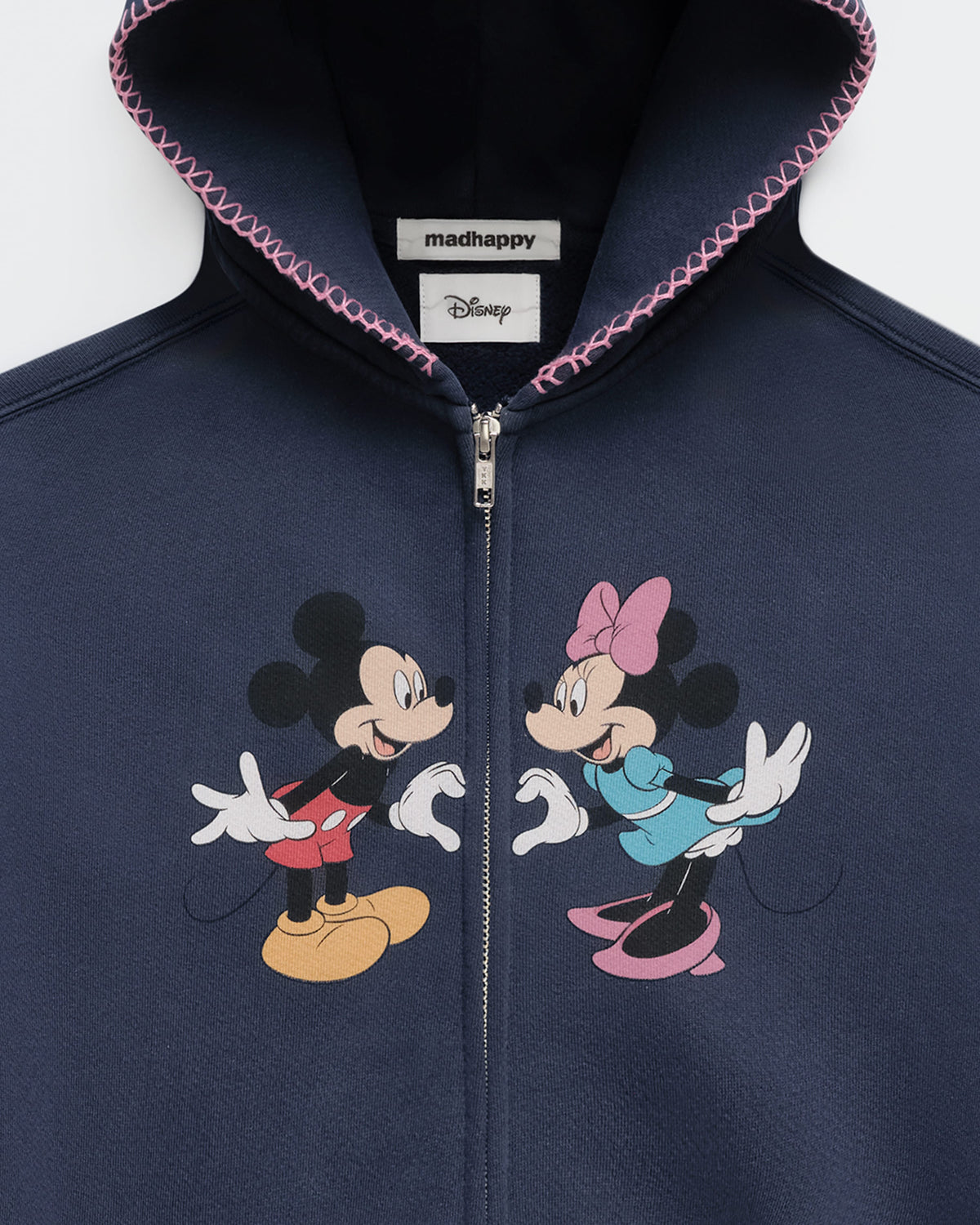 Mickey Mouse and Minnie Mouse Heart Fleece Zip Up