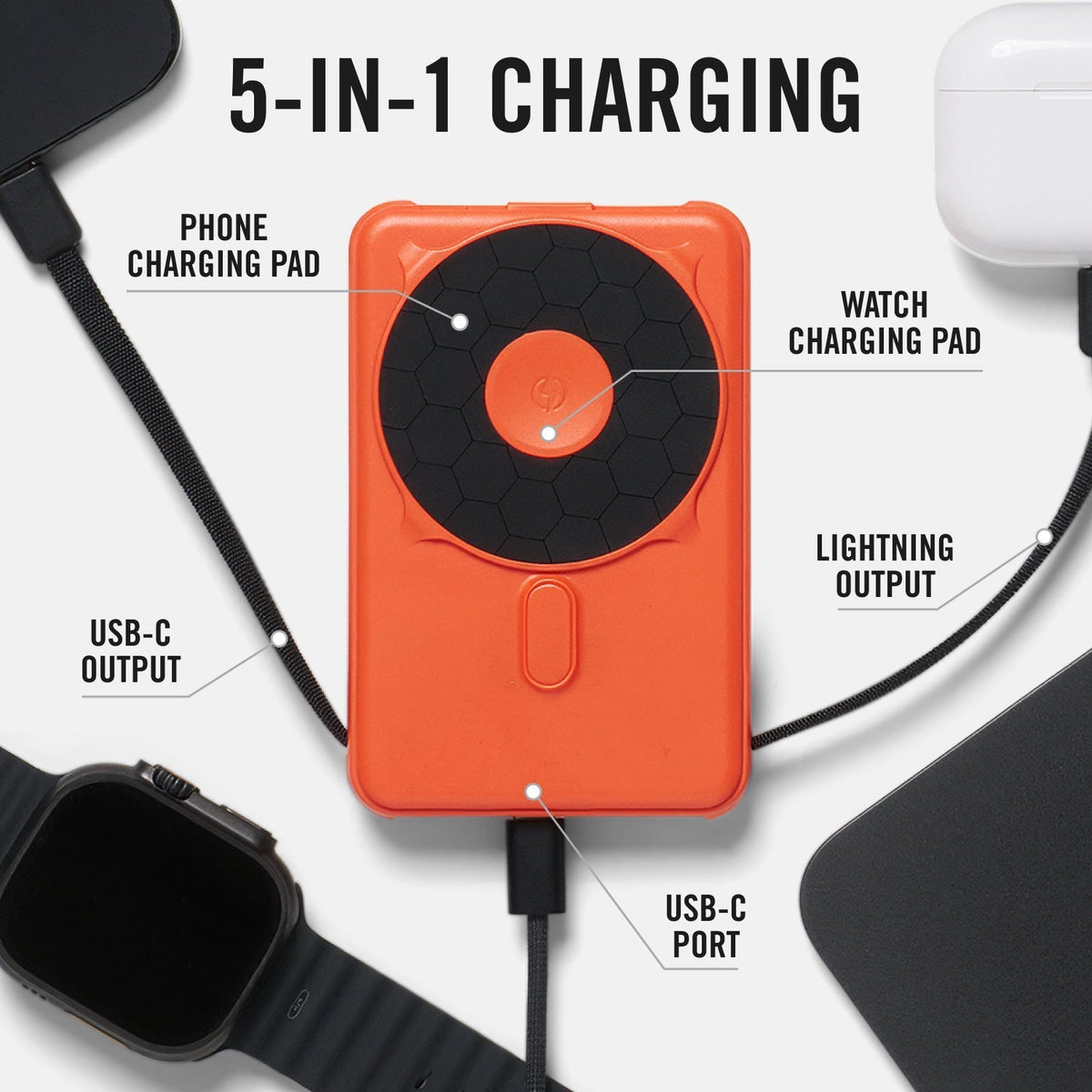 Magnetic Power Bank - Basecamp Orange