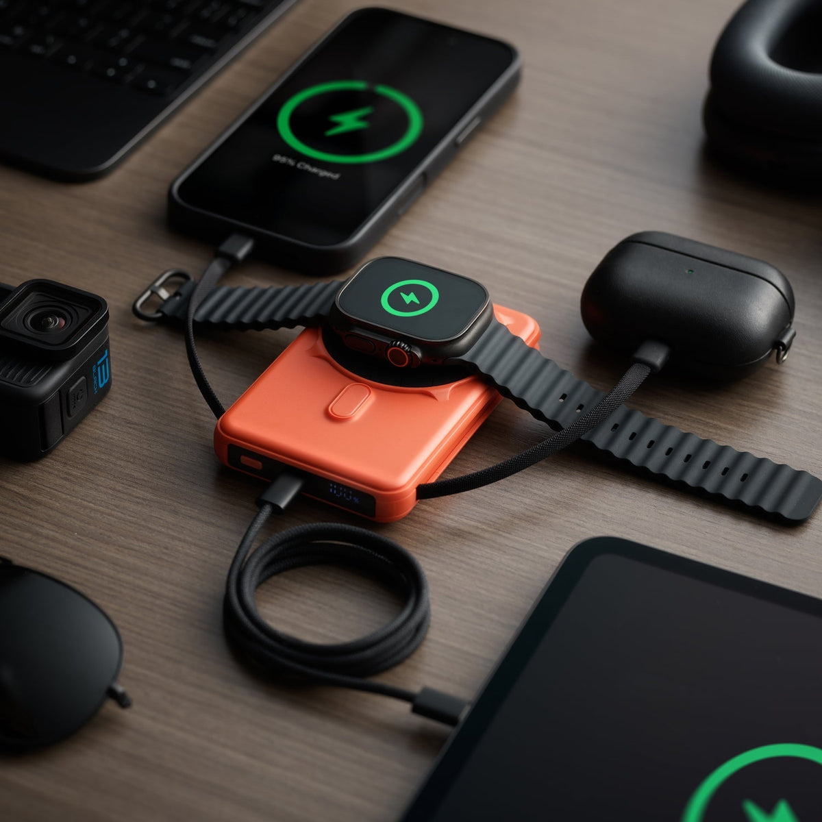 Magnetic Power Bank - Basecamp Orange