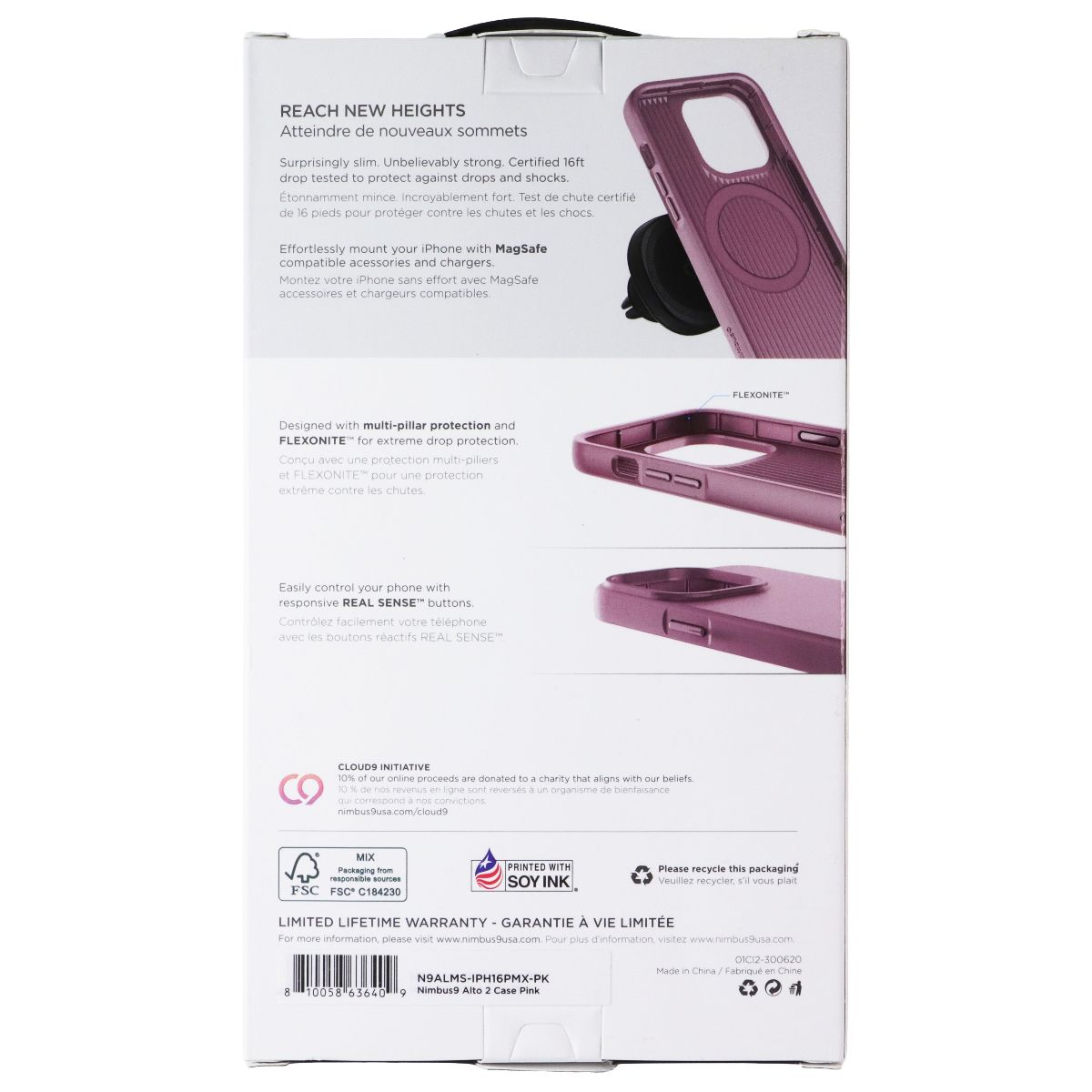 Nimbus9 Alto 2 Series Case for MagSafe for Apple iPhone 16 Pro Max - Pink - New