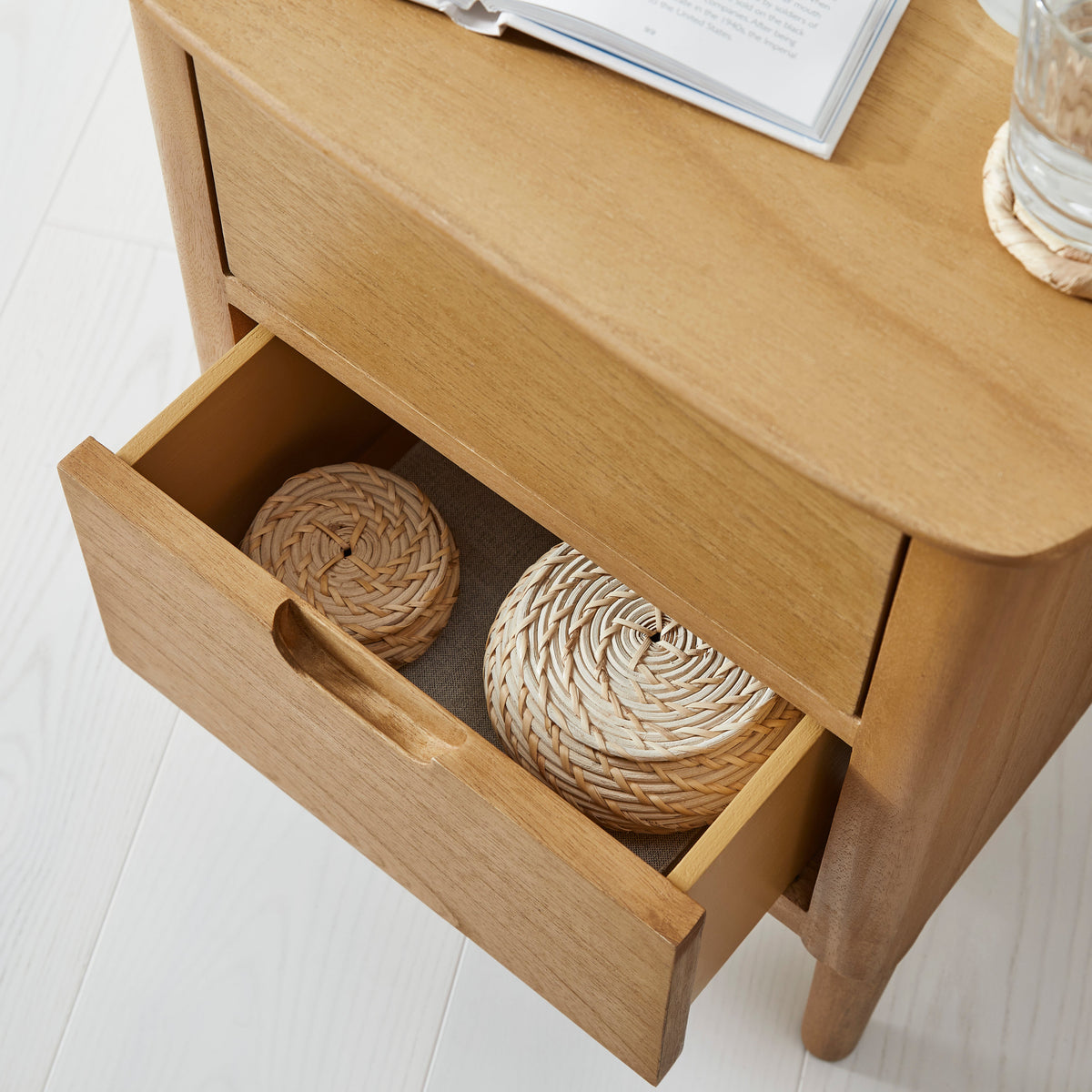 Norway Oak Wooden Bedside Table