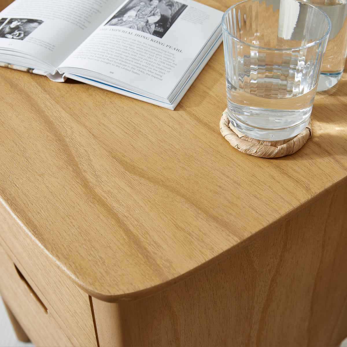 Norway Oak Wooden Bedside Table