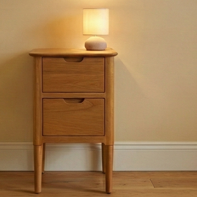 Norway Narrow Oak Bedside Table (Damaged)