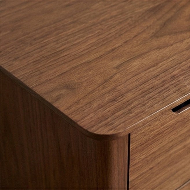 Norway Narrow Warm Walnut Bedside Table