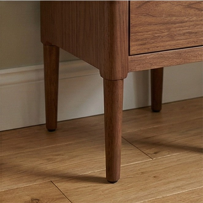 Norway Narrow Warm Walnut Bedside Table