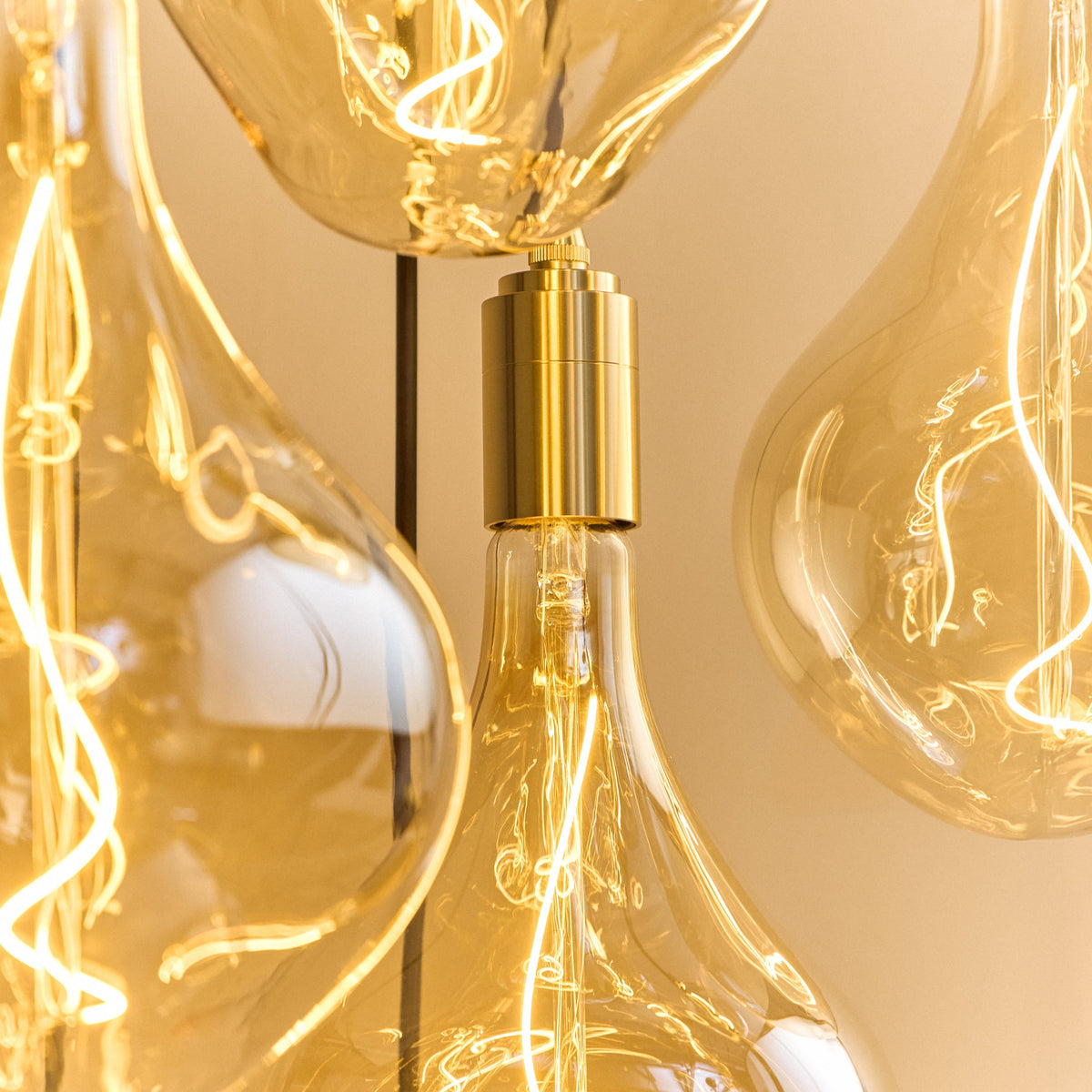 Voronoi II Pendant Light in Brass
