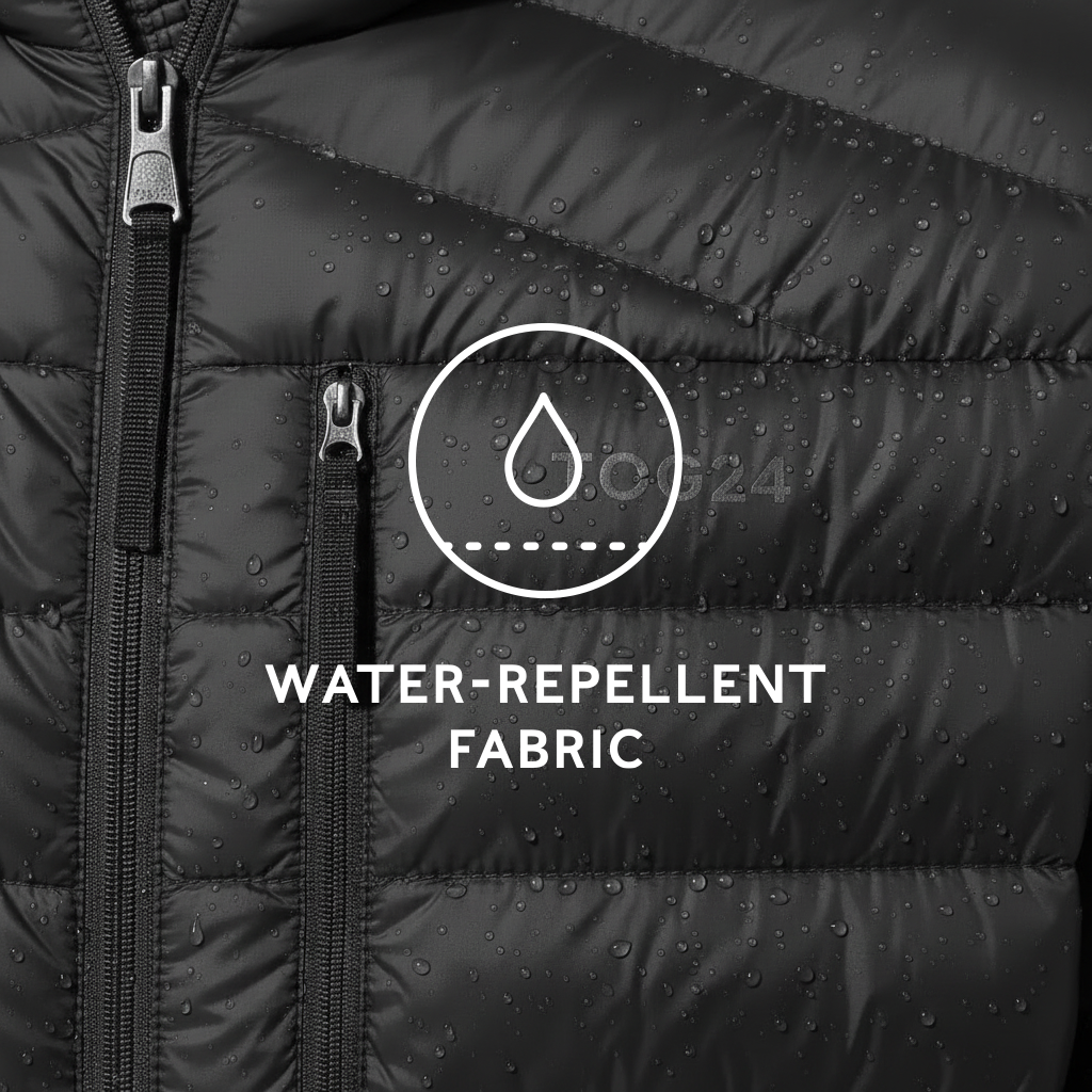 North Mens RDS Certified Down Hooded Jacket - Black