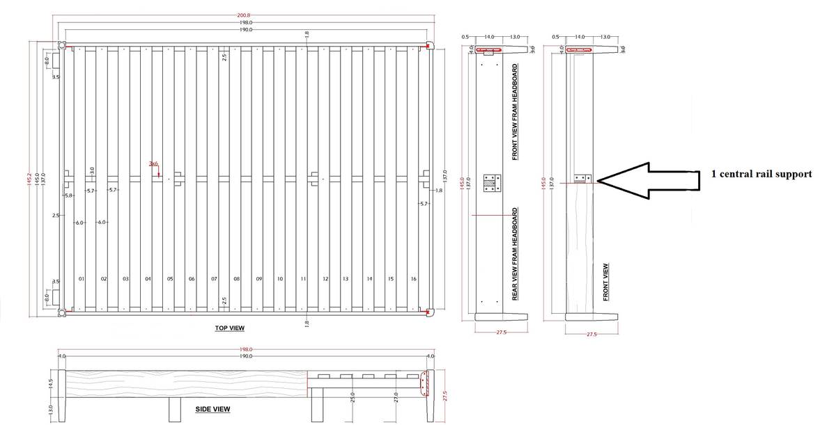 Norway Oak Double Bed Frame