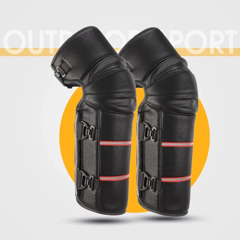 Nanjiren Winter Heattech PU Leather Kneepad