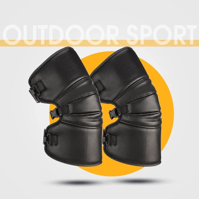 Nanjiren Winter Heattech PU Leather Kneepad