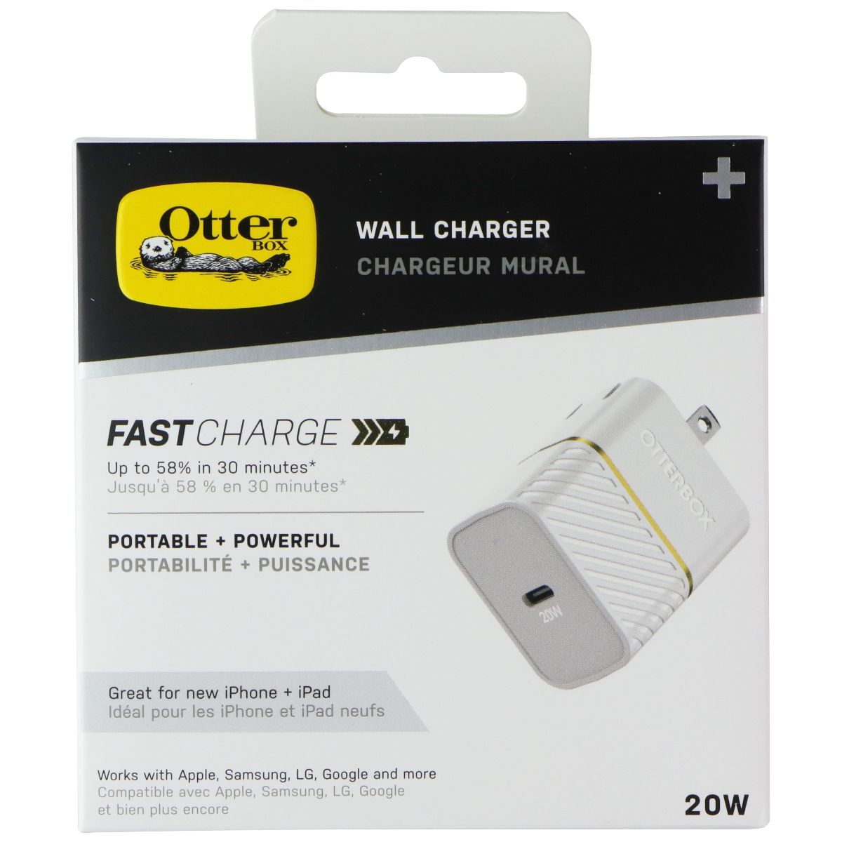 OtterBox Protection + Power Kit Case & Charger for iPhone 14 Plus - Clear/White - New