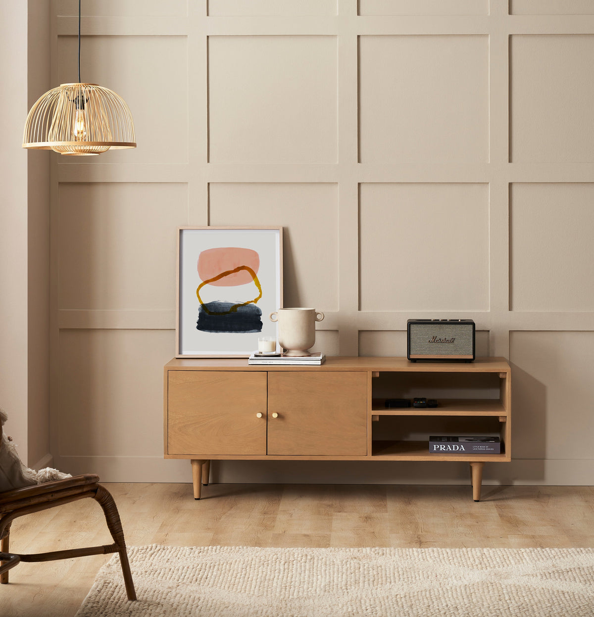 Scandinavian Light Oak Oslo TV Stand
