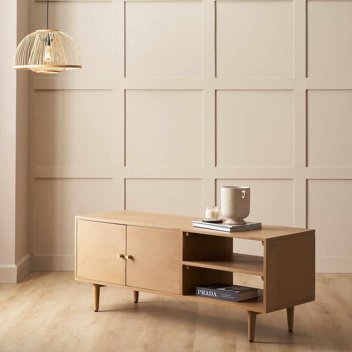 Scandinavian Light Oak Oslo TV Stand