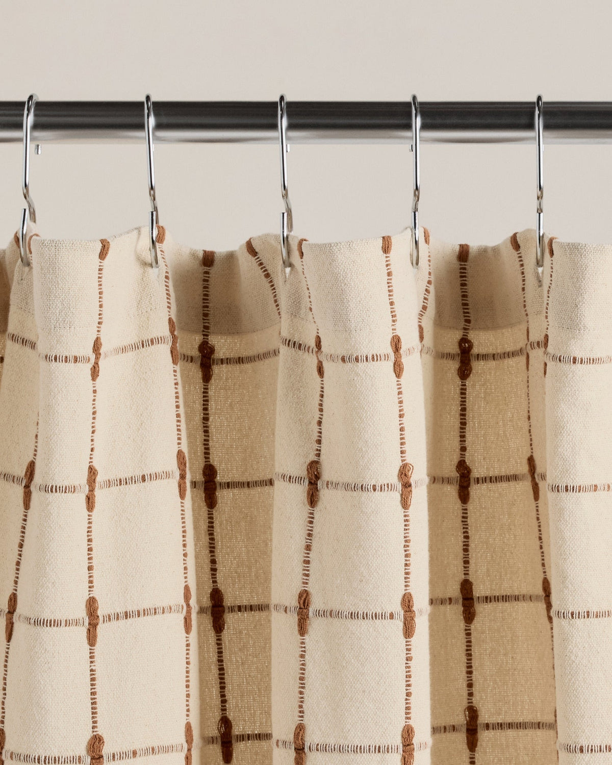 Organic Oasis Shower Curtain (Natural and Tobacco)