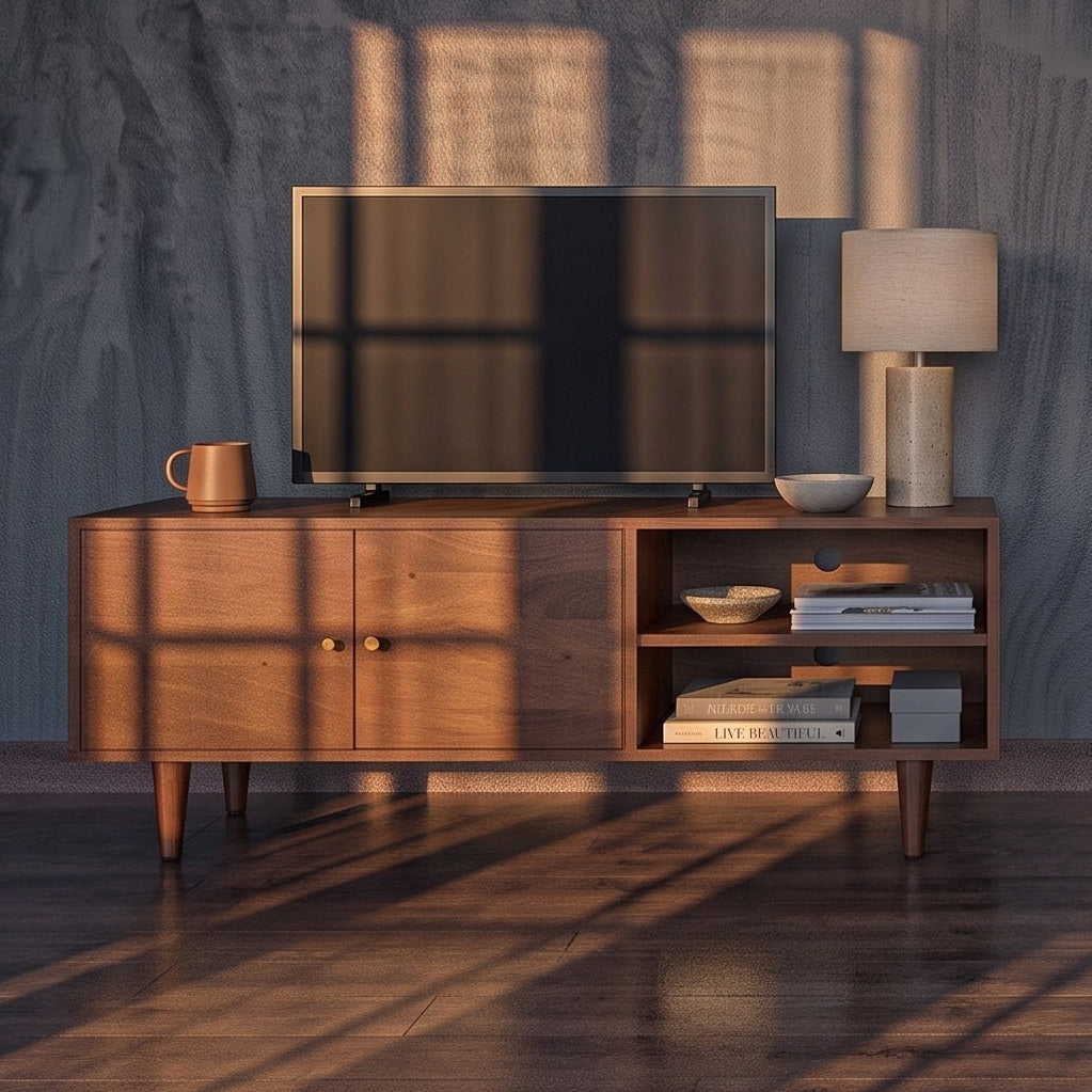 Scandinavian Walnut Oslo TV Stand