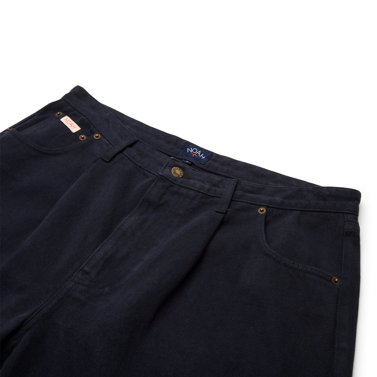 Noah Brushed Back Pleated Jeans (Dark navy)