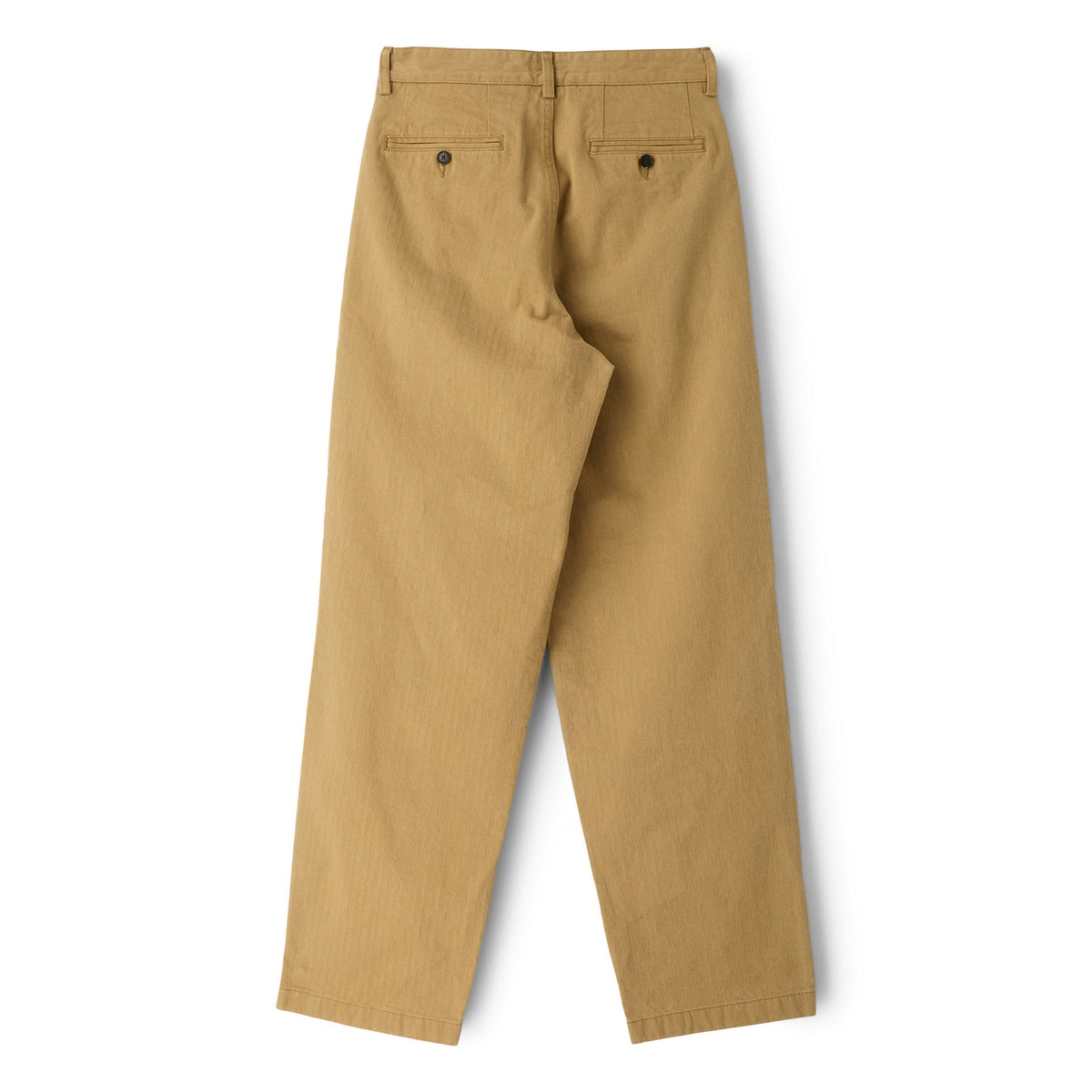 Noah Double-Pleat Herringbone Pant (Khaki)