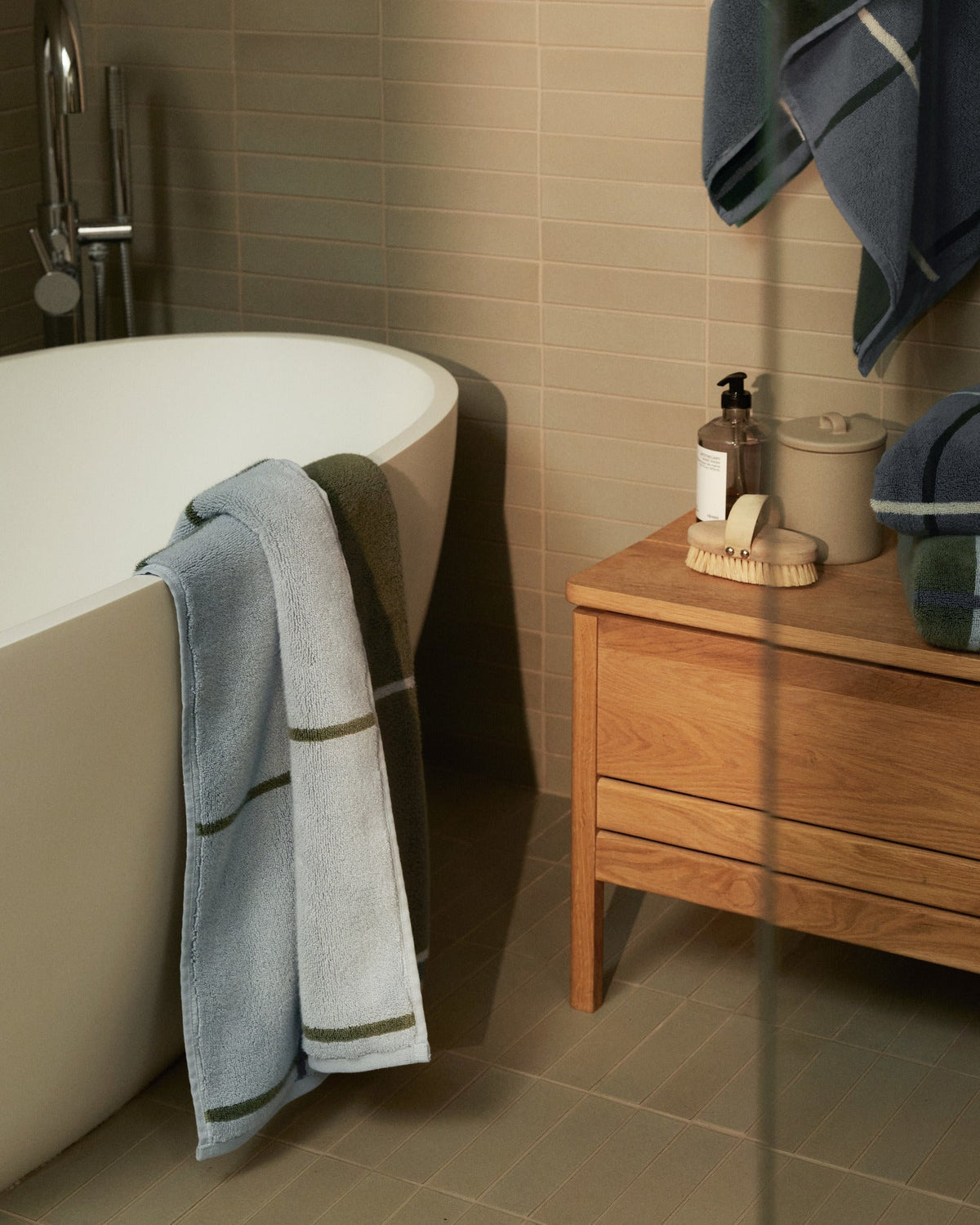 4+4 Organic Plush Bath Bundle - Thyme Windowpane