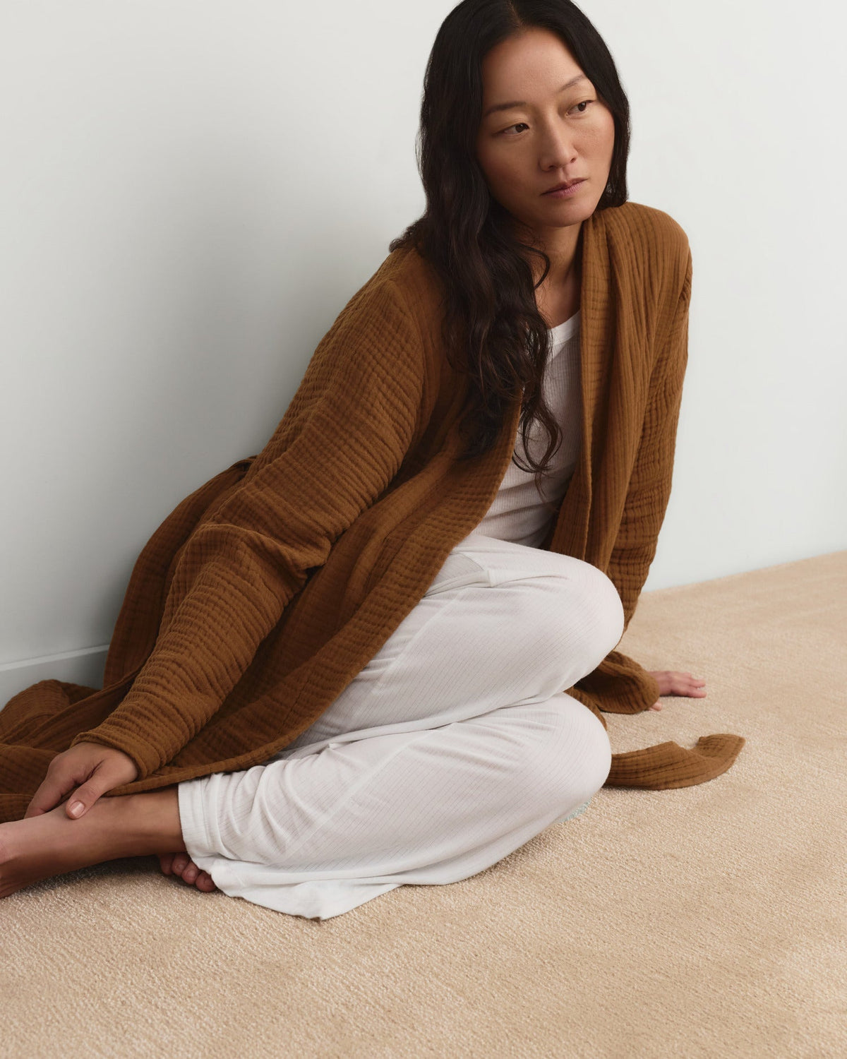 Cloud Cotton Robe (Tobacco)